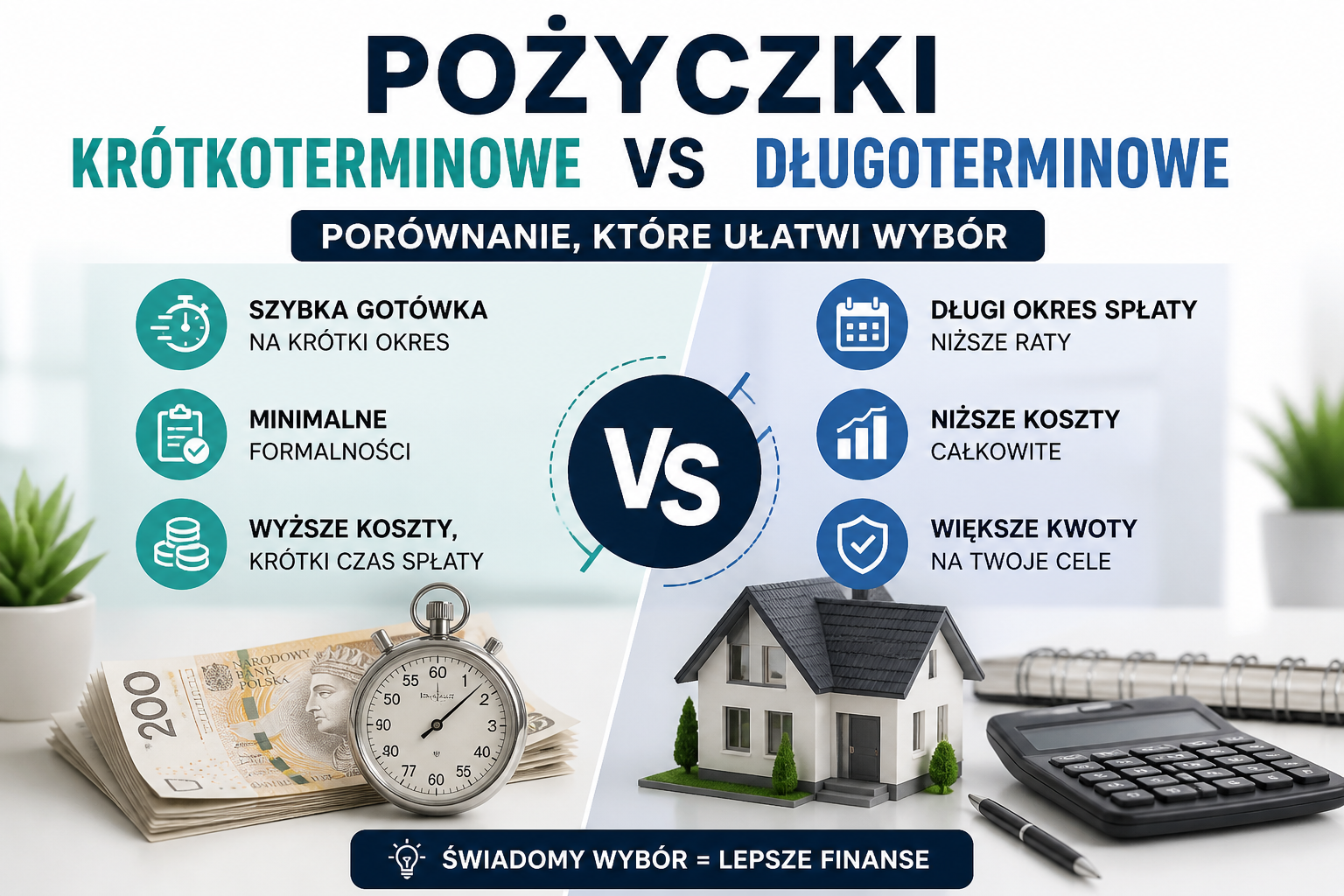 Pożyczki krótkoterminowe vs długoterminowe